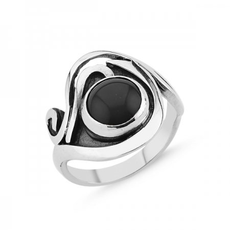 Inel argint 925 cu piatra onix cabochon ITU0051 [1]